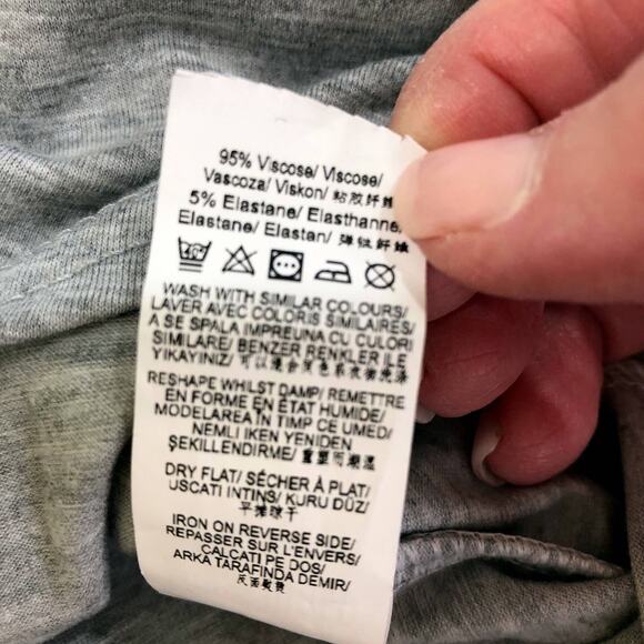 Missguided Gray Mock Turtleneck Curve Hem Long Sleeve Knit Dress - Picture 8 of 8